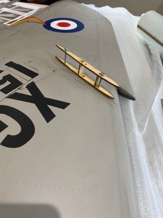 Pylon framework screwed to freshly drilled and tapped holes.