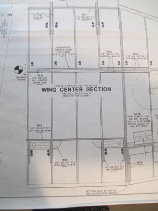 Here is the plan to build the Center Section that will ultimately join the right and left wing panels.