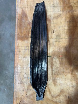 I always wondered what the structure was inside these awesome blades.  But I would've rather NOT found out this way!  I split one in half to inspect.