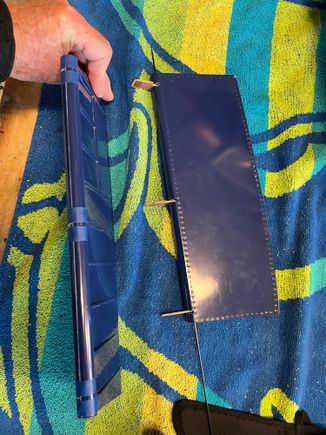 "marking" the flap for the slot.  I used this process for ALL cuts.