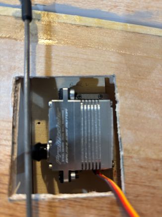 Aileron servos are mounted