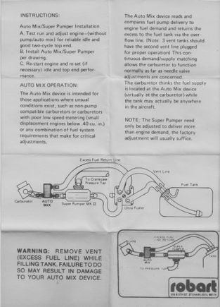 Robart Auto mix instructions