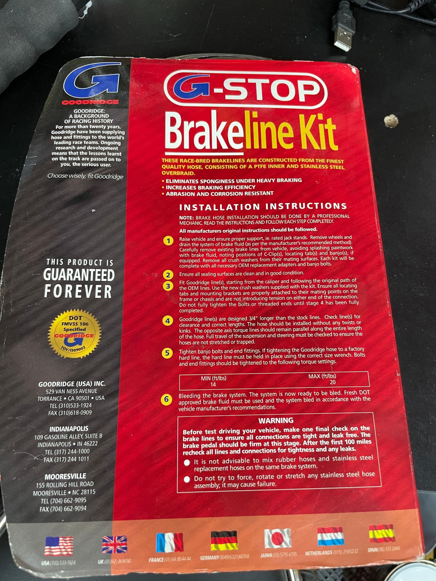 Brakes - Goodridge s/s brake lines - New - 1993 to 1995 Mazda RX-7 - Searingtown, NY 11577, United States