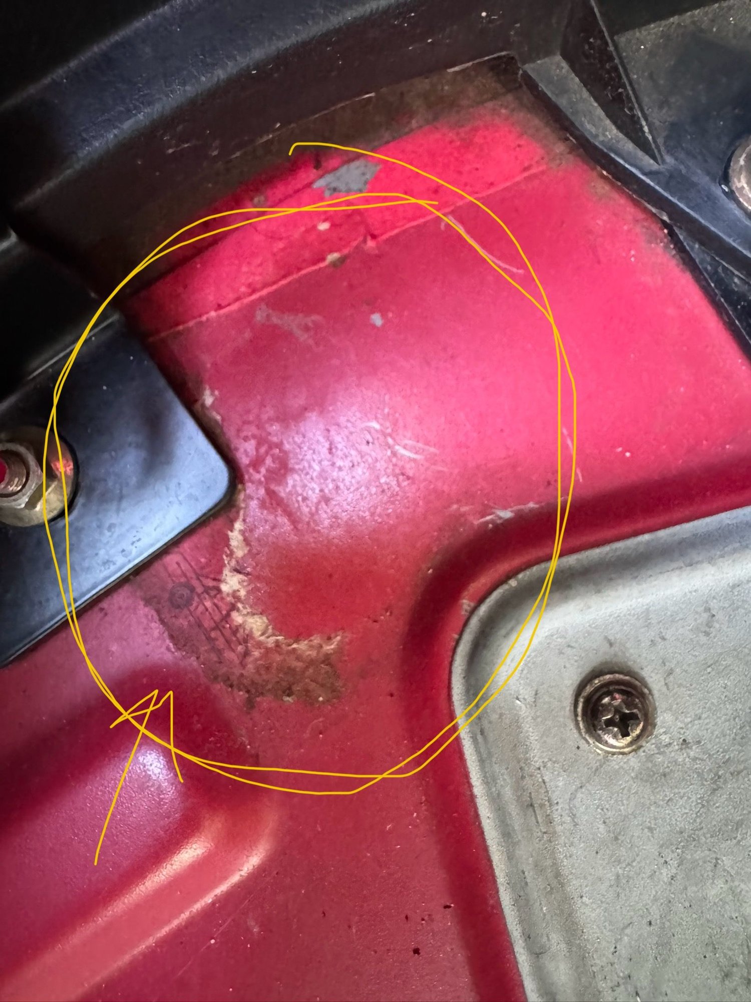 Area had a sticker. What was it? Are there replacements available from Mazda?