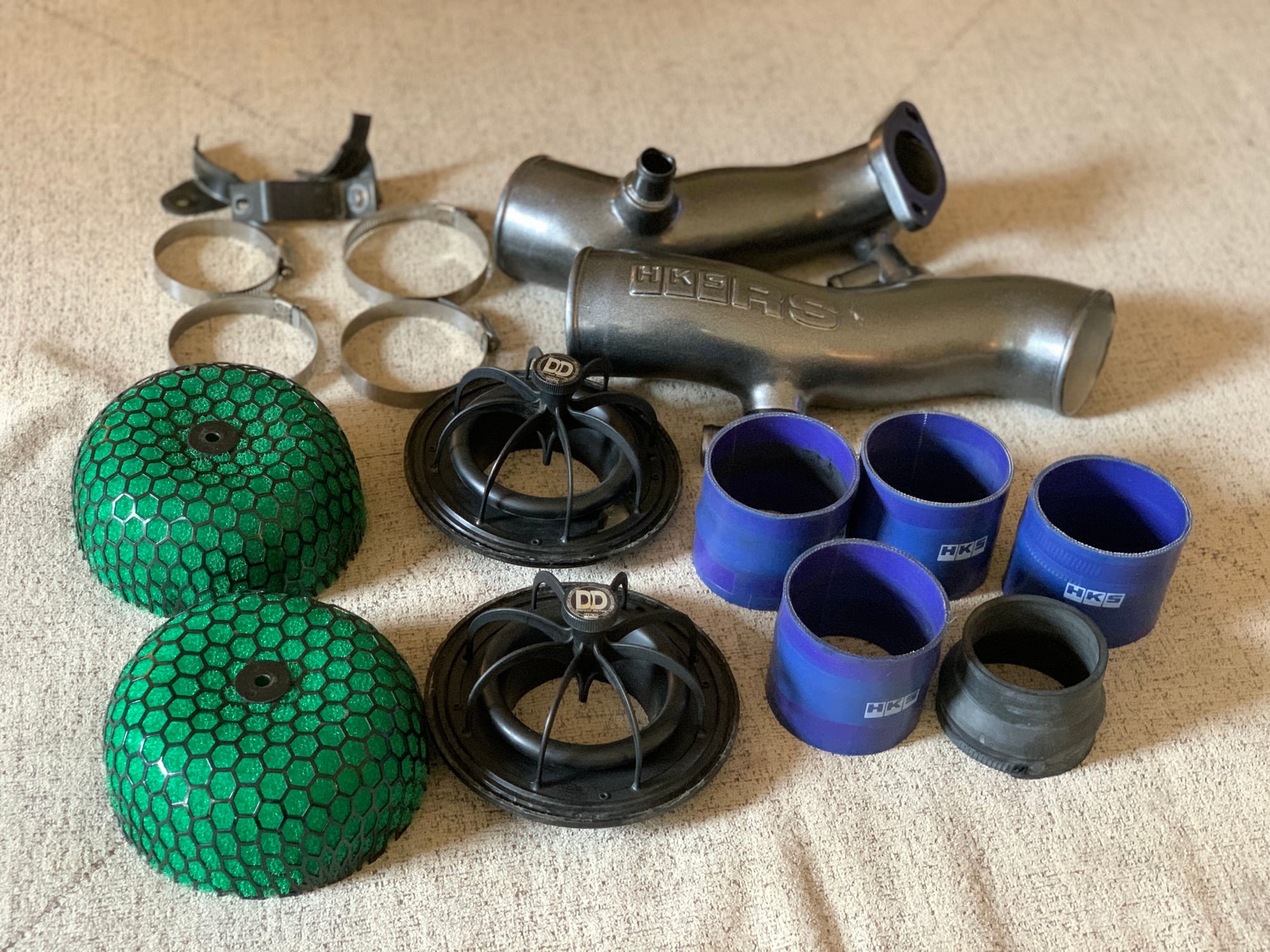 Engine - Intake/Fuel - Powder Coated HKS RS Intake w/ New Filters - Used - 1992 to 2002 Mazda RX-7 - Portland, OR 97035, United States