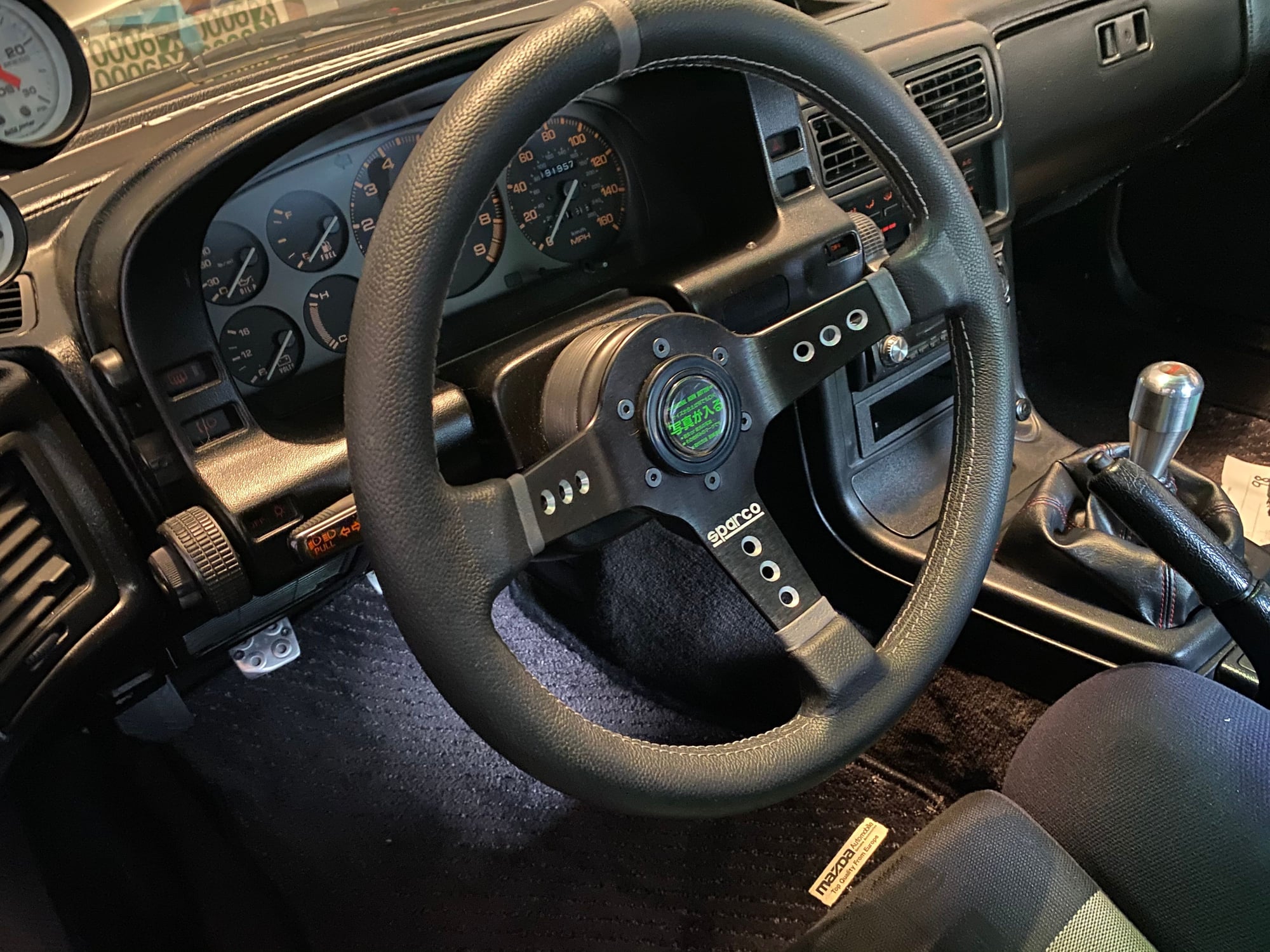 Accessories - Sparco steering wheel deep concave excellent condition comes with horn button no hub. - Used - 1986 to 1989 Mazda RX-7 - Prince Frederick, MD 20678, United States