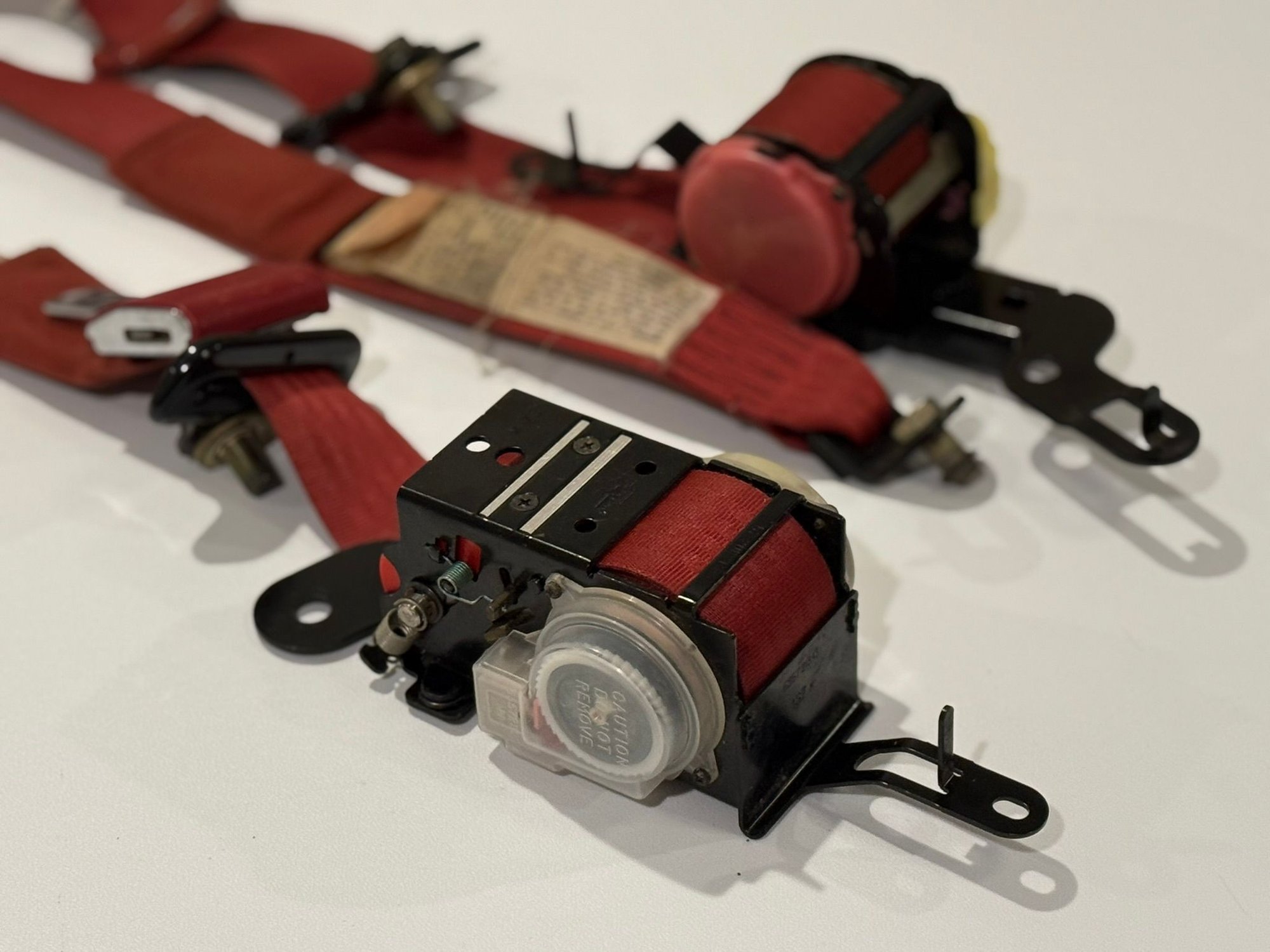 Interior/Upholstery - FD3S Red Seatbelts Mazda OEM - Used - 1991 to 2002 Mazda RX-7 - Seekonk, MA 02771, United States
