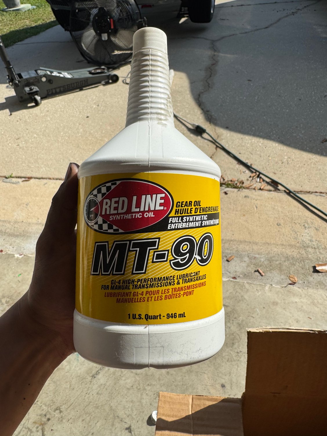 Used 2 quarts of Redline MT-90 in the transmission