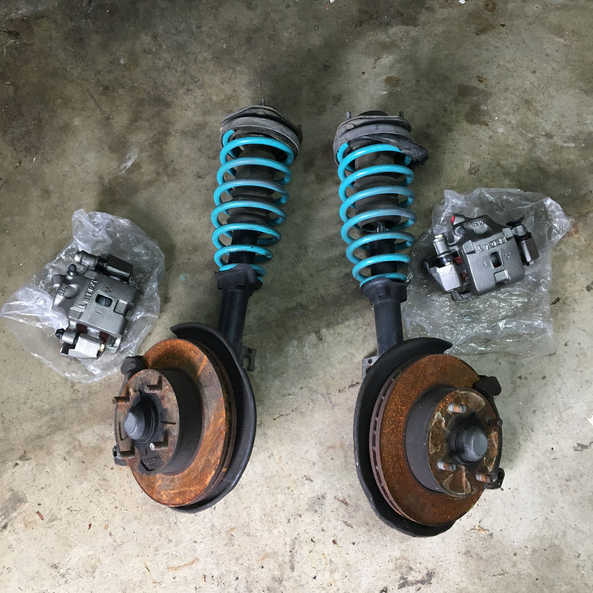 Steering/Suspension - GSL-SE FB 4x114.3 Front Spindles w/ Tokico Illumina Shocks/Springs - Used - 1984 to 1985 Mazda RX-7 - Chattanooga, TN 37412, United States