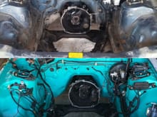 Just a before and after of the engine bay.
