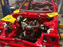 Tool a little bit to creep the motor in. Luckily I had a hoist and engine jack. When I decided to do this I had no one to assist so installed it myself. Was a lot easier than I thought it would be