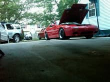 LIKE EVERY OVER OTHER RX7 THE HOOD STAYS OPEN