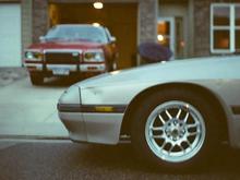 Cosmo in the back ground of my last RX7 I owned before I went straight old School