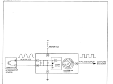 This is a block diagram of the speedometer circuit from the FD Service Highlights document