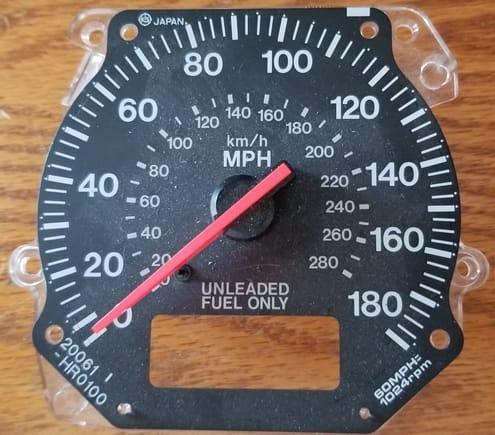 USDM 180MPH Speedometer.