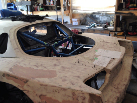 Luckily the previous owner had spare bodywork. We acquired the nose and tail section for a reasonable price and he found a deal on the shipping.
