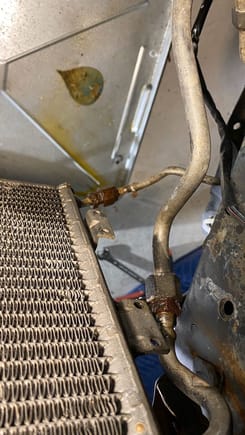 Rusted nuts to the AC Condenser