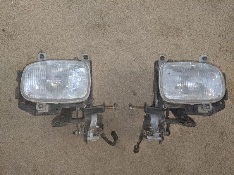 Lights - FD Headlight Assemblies with Motors/Hinges NO COVERS - Used - 1992 to 2002 Mazda RX-7 - Arden, NC 28704, United States