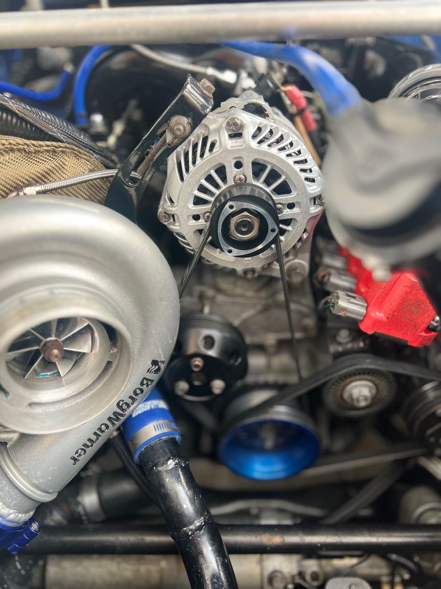 Small Pulley with alternador upgrade 150amp