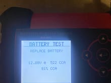 Battery was replaced a week ago and someone on a different forum, convinced me of the high CCA, Walmart battery Solely based on the fact that I test them regularly and could catch it before it fails which means a free new battery at Walmart as long as I can kill it within two years