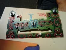 The one of the pcb boards that were changed for the console