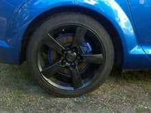 painted calipers with g2 blue caliper paint