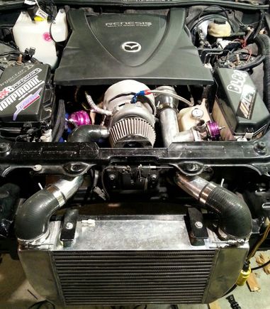 Engine and turbo kit installed