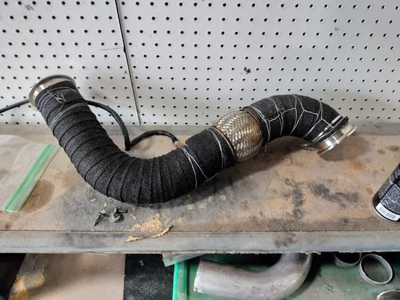 Wrapped the downpipe.