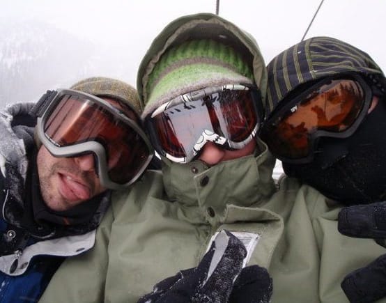 Boarding in Colorado with a couple friends