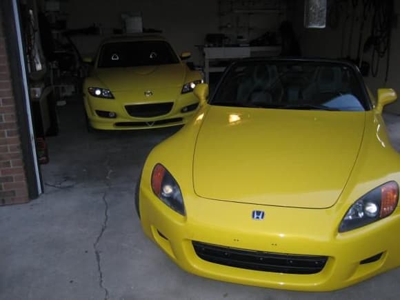 Friends S2K and My Rx8 parking for the winter