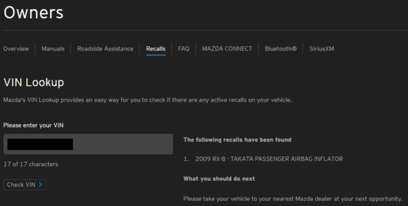 Mazda Canada website