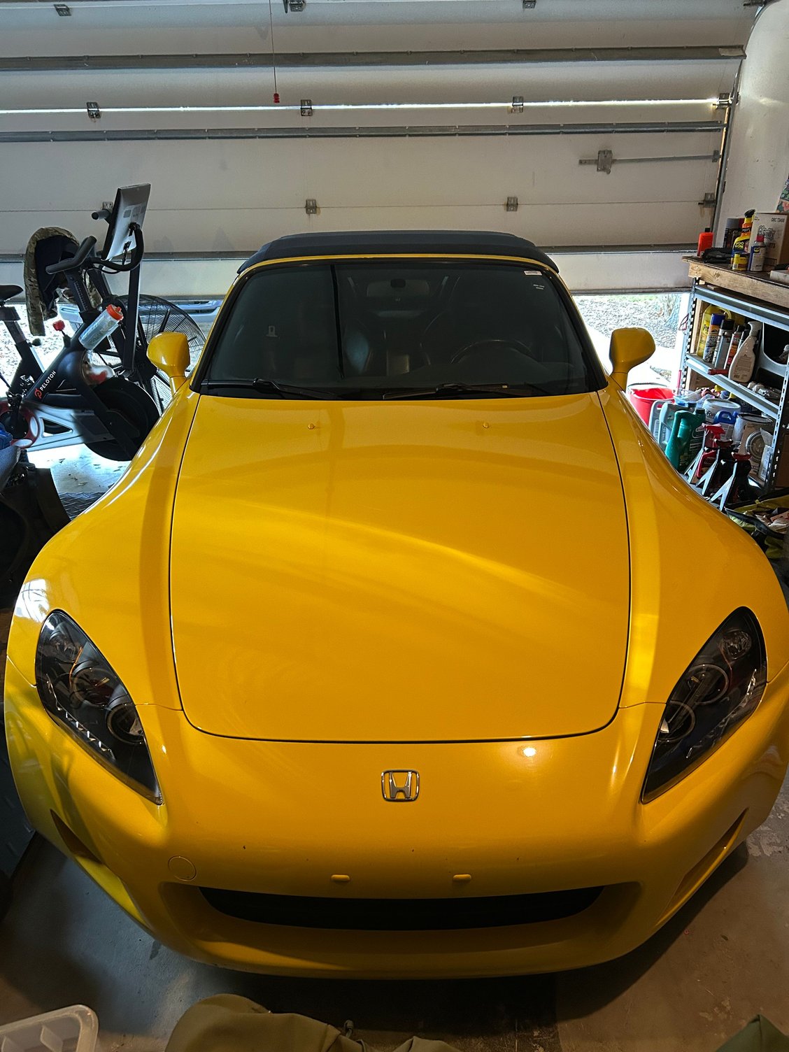 Just clean down the center. A little tighter than the Ferrari. 