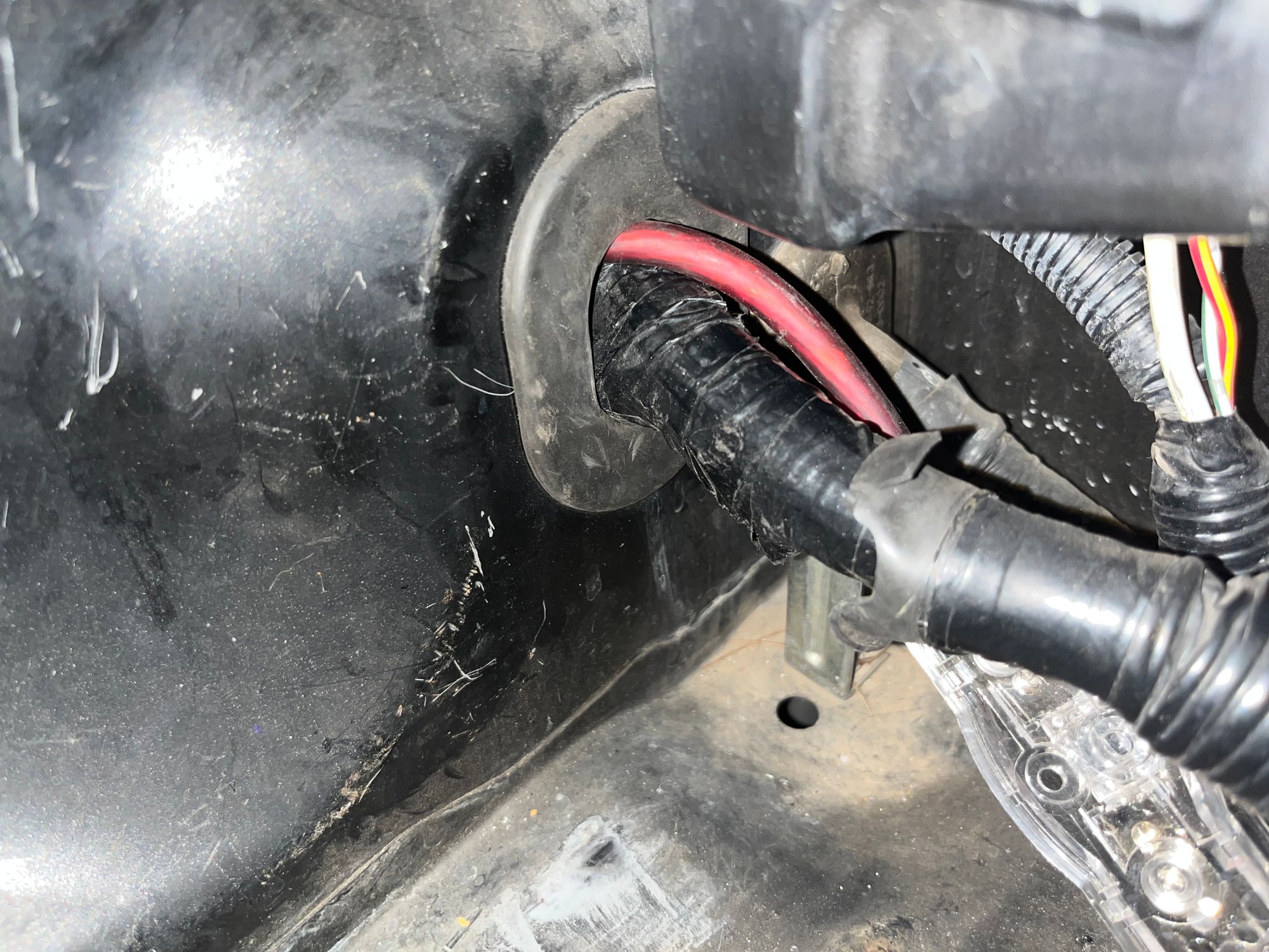 right connection (goes into left door, doesn’t have much budge when i pulled)