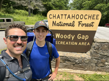 Finish of our 3 day hike from the southern terminus to Woody Gap.