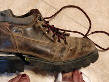 Somehow the boot heel was pulled away from the boot.  
