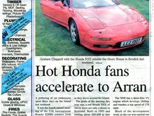 Local press article covering Arran Meet 4