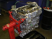 Block oilpump installed