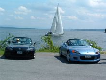 Sailers coming to see cars - Essex Town Park