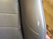 DS seatback bolster worn area