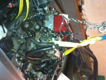 Old Engine On hoist