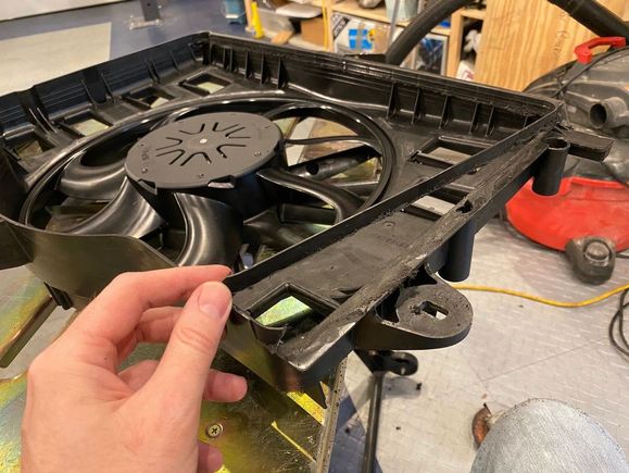 How much plastic to remove from shroud.