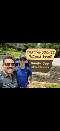 Finish of our 3 day hike from the southern terminus to Woody Gap.