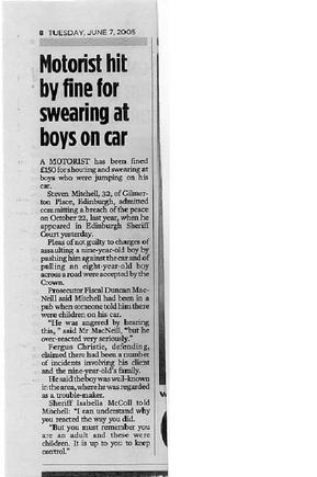 Edinburgh Evening News 7-6-05.JPG
