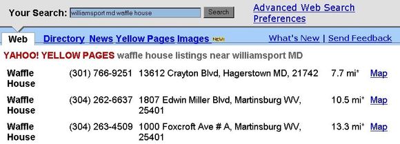 Waffle House Williamsport MD search.bmp