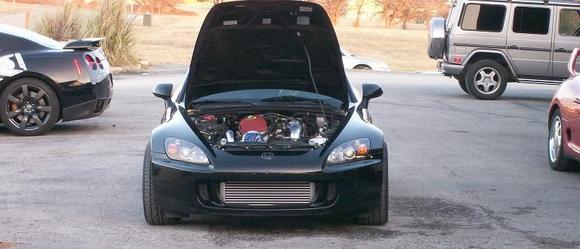 greddy turbo kit front with hood popped