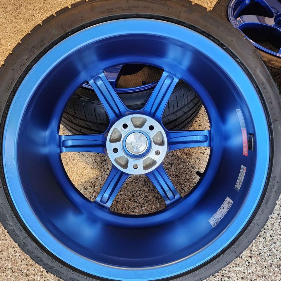 Wheels and Tires/Axles - Hyper Blue 18x9.5 +38 5x114.3 Volk Racing TE37s on 245/35 Toyo Tires - Used - All Years  All Models - Ellicott City, MD 21043, United States