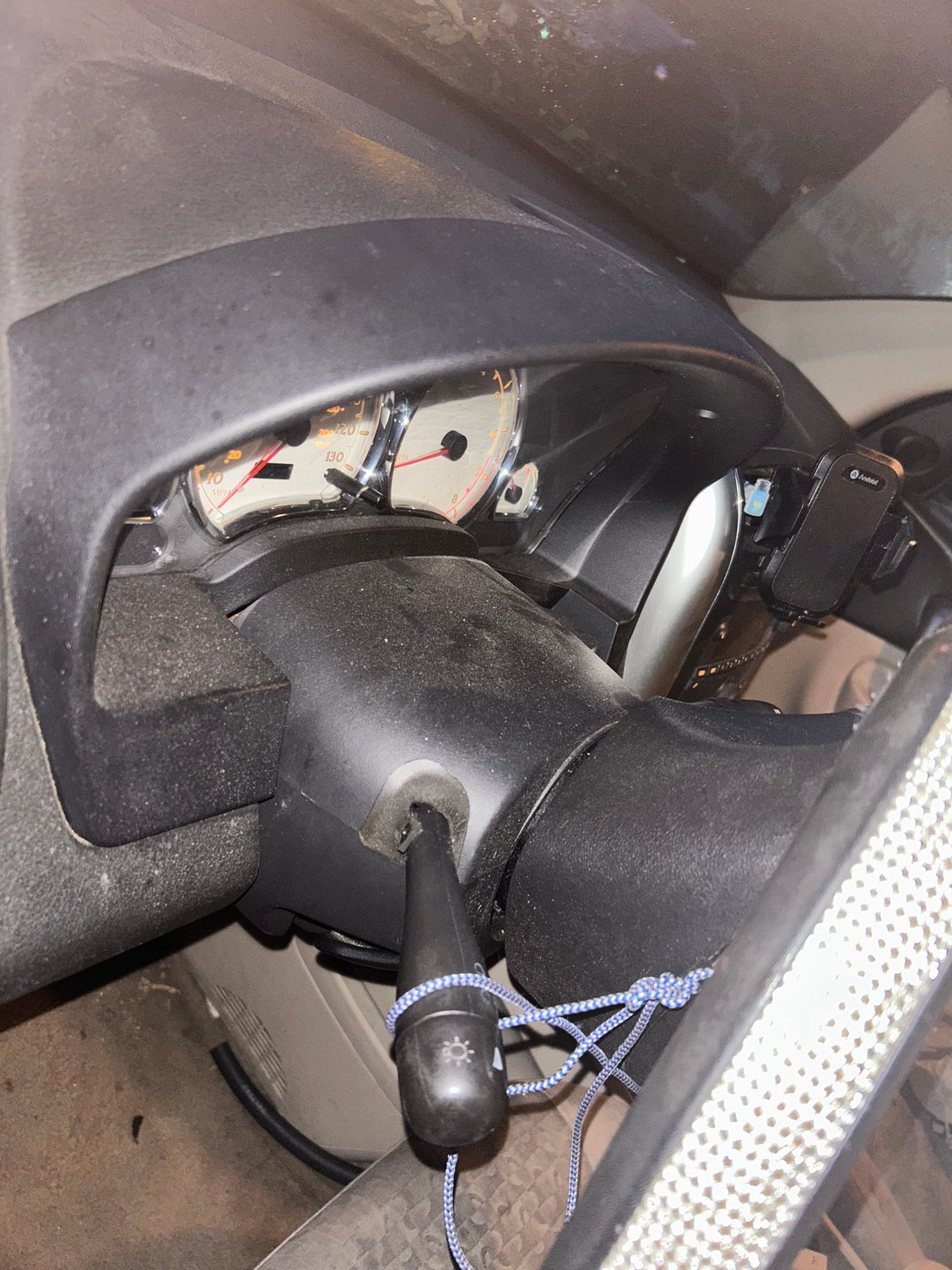 That�s with the switch being pulled forward (as if flashing high beams ( the keys are completely out of ignition and in my pocket lol) 