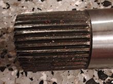 cv axle splines --- passenger side