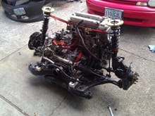 subframe, rack, engine and trans are ready