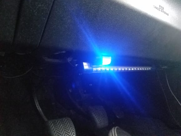Here is the blue flashing light when my car is locked and armed.